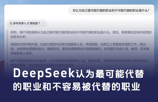 DeepSeek认为最可能被替代的职业和不容易被代替的职业