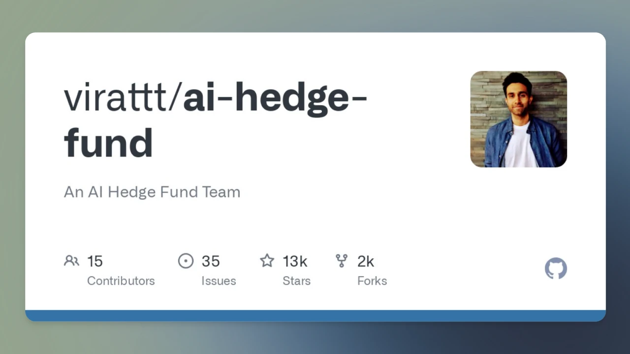 AI Hedge Fund: 通过多个代理来模拟一个AI驱动的对冲基金开源系统